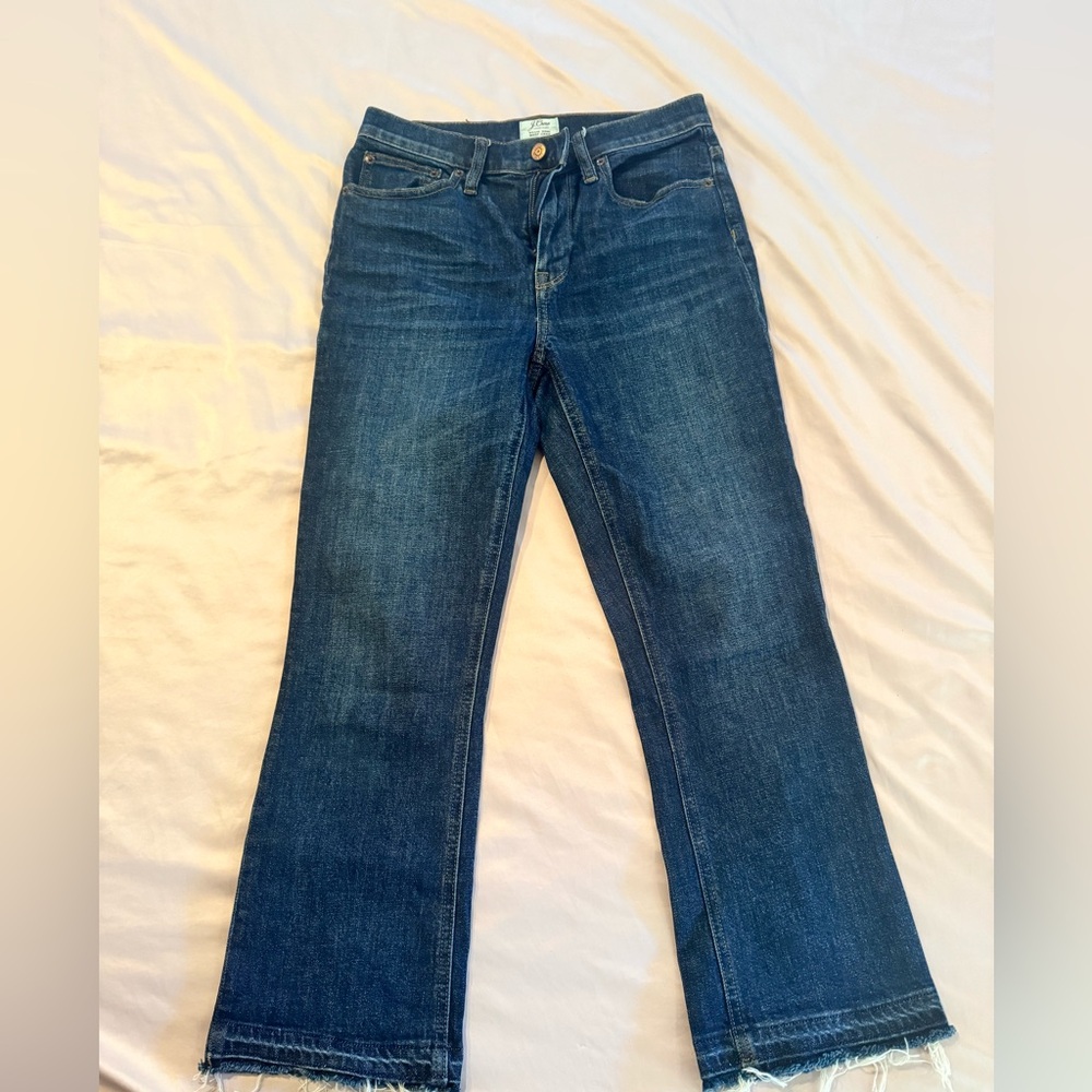 J. Crew Blue Billie Demi Boot Crop Jeans
